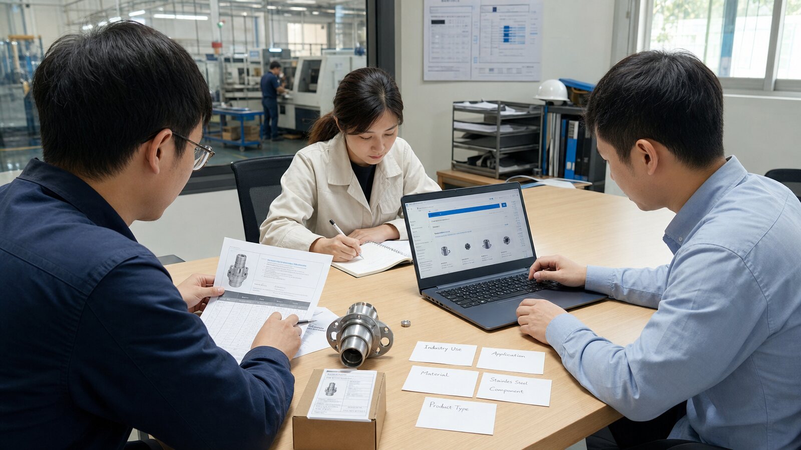 制造企业团队核对英文官网产品名称与内部型号