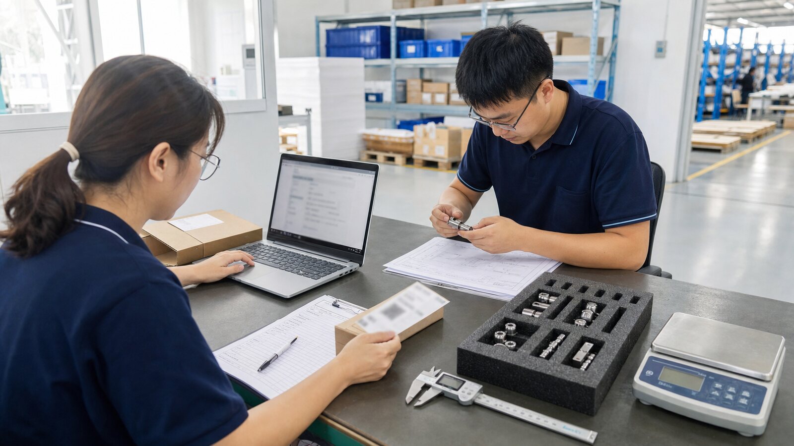制造企业销售与工程人员审核样品申请并准备寄送