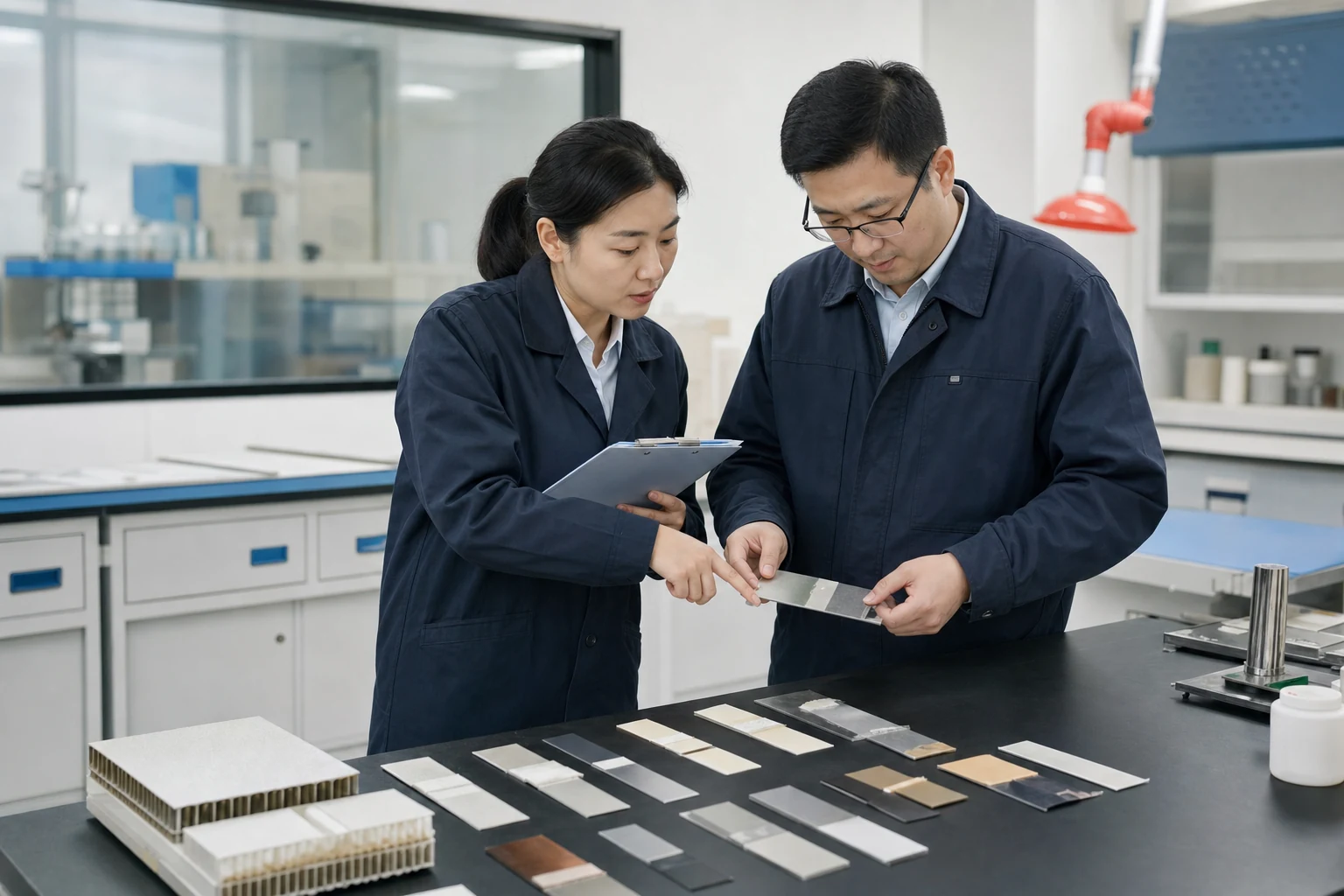 质量与应用人员核对胶粘剂试样条件