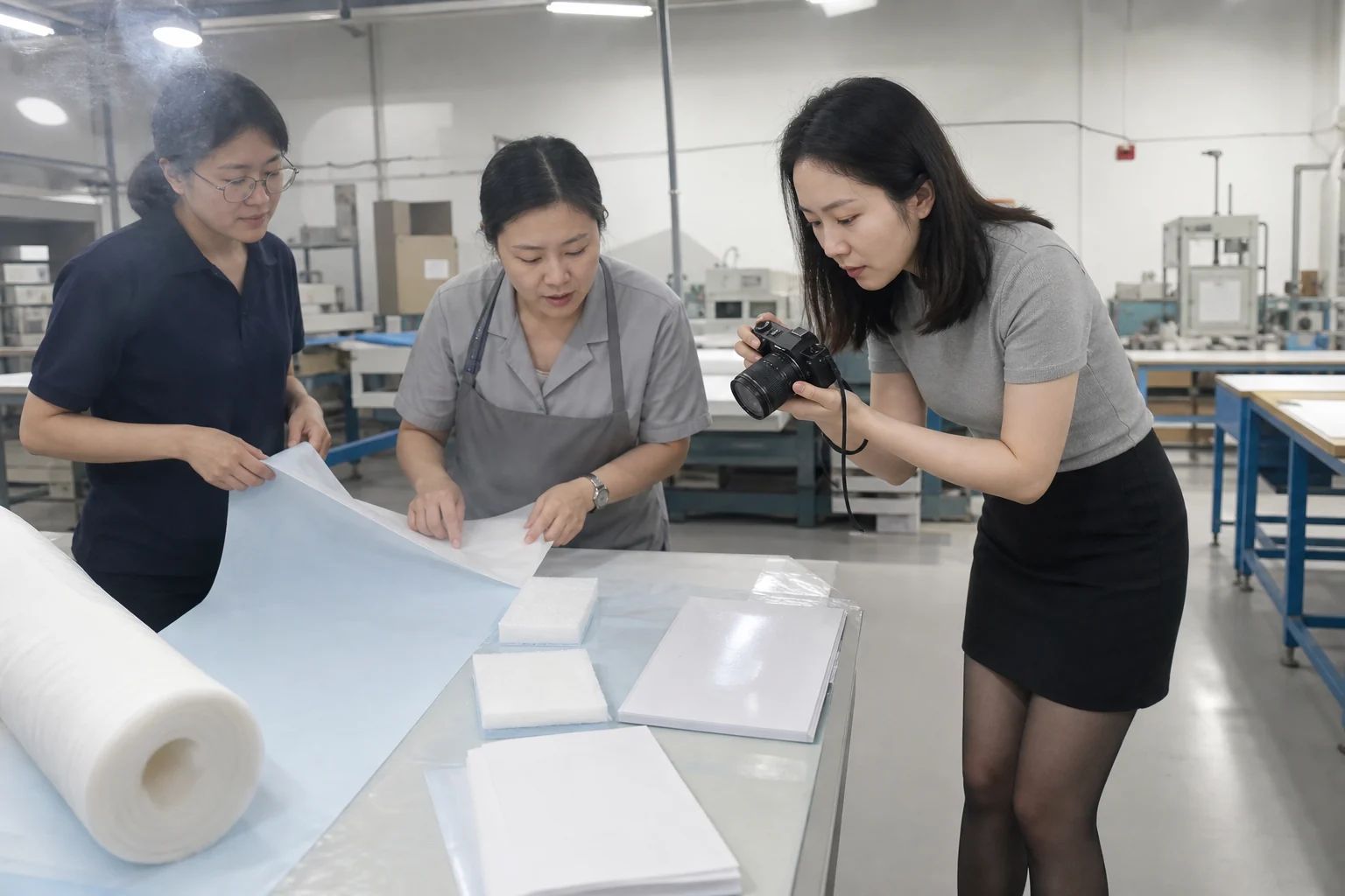 自媒体人员记录气凝胶裁切核价沟通
