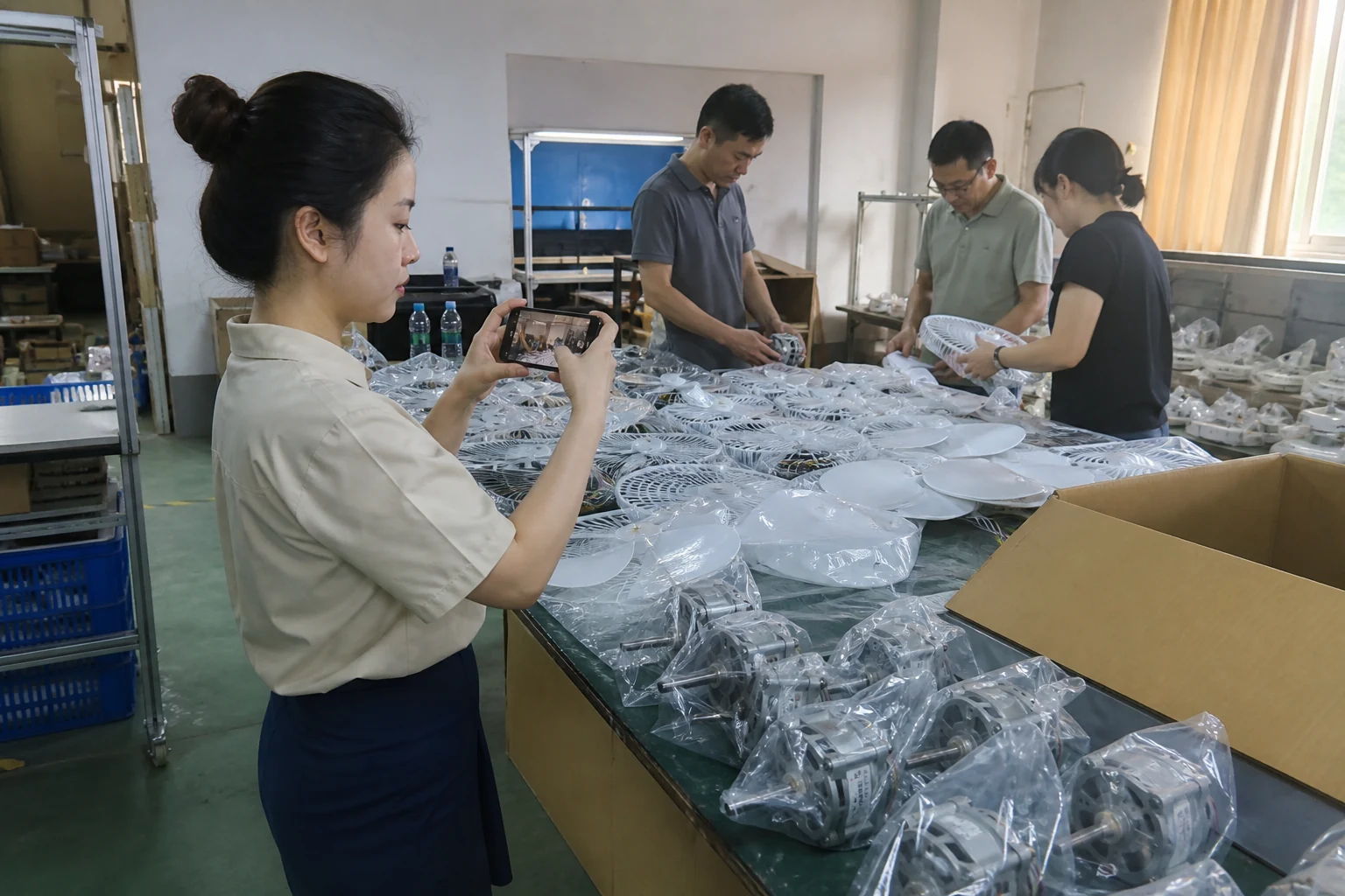 记录电风扇定制外协件小批齐套核对