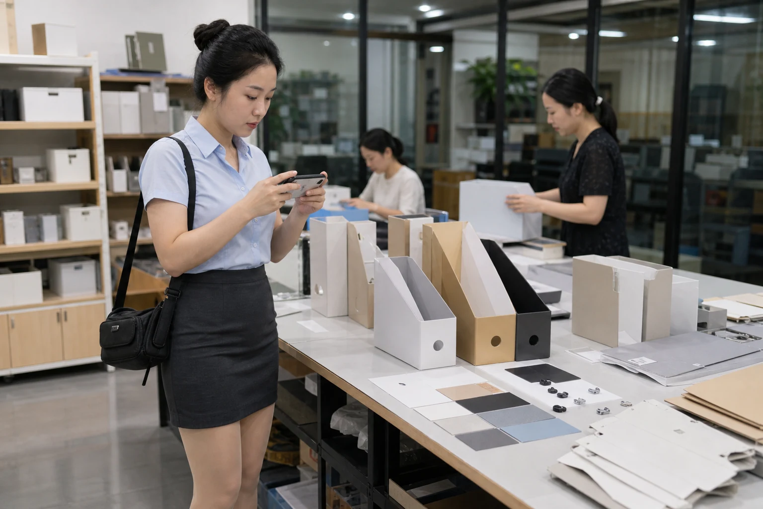 文件盒样品与批量规格核对