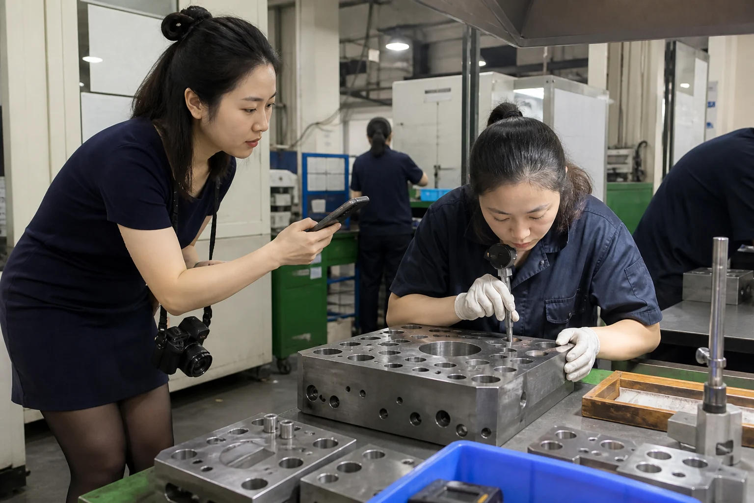 记录铰刀加工件孔位测量与批次核对